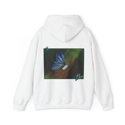 Unisex Heavy Blend™ Hooded Sweatshirt (Blue Butterfly)
