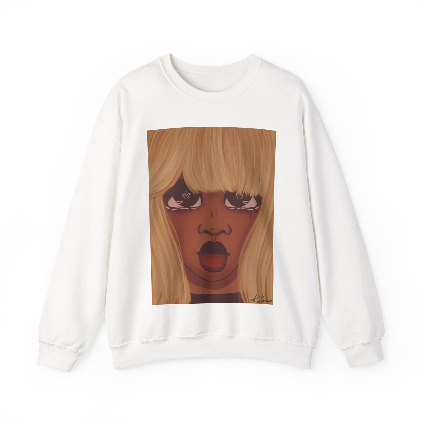 Unisex Heavy Blend™ Crewneck Sweatshirt (Heart Eyes)