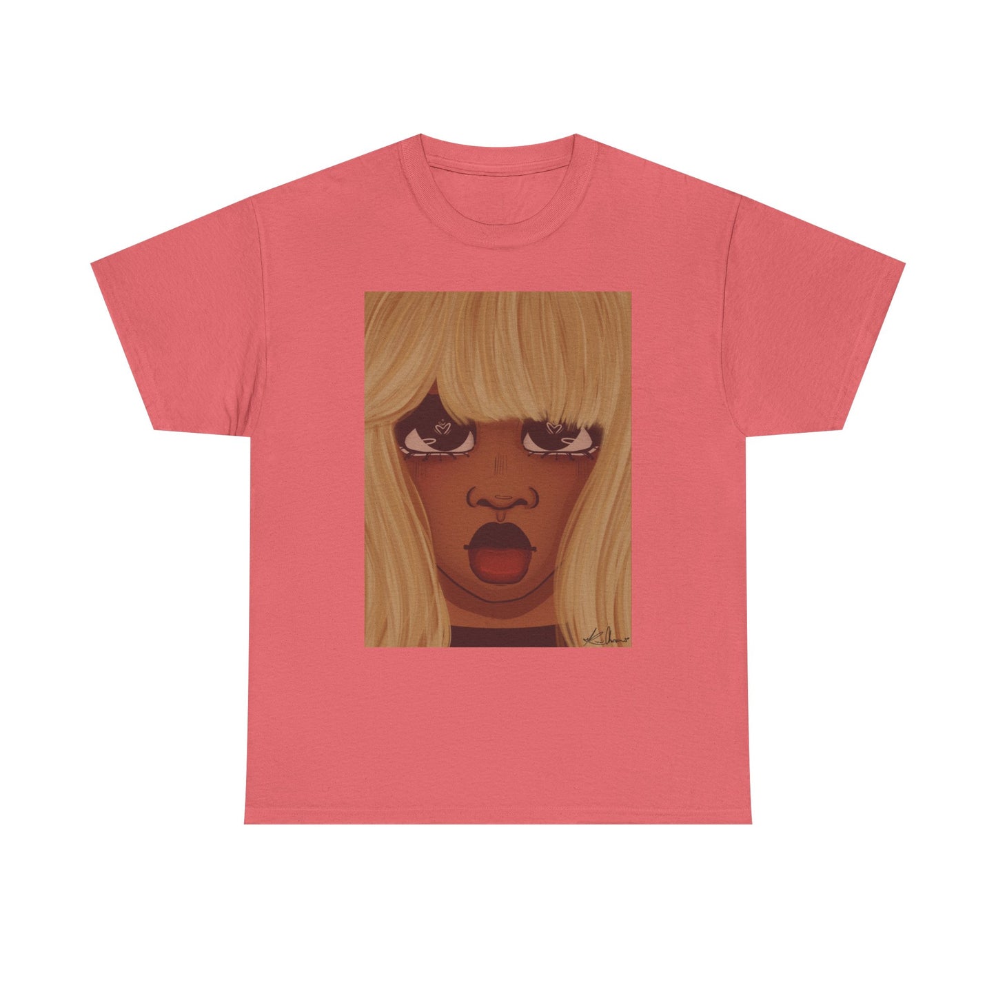 Unisex Heavy Cotton Tee (Heart Eyes)