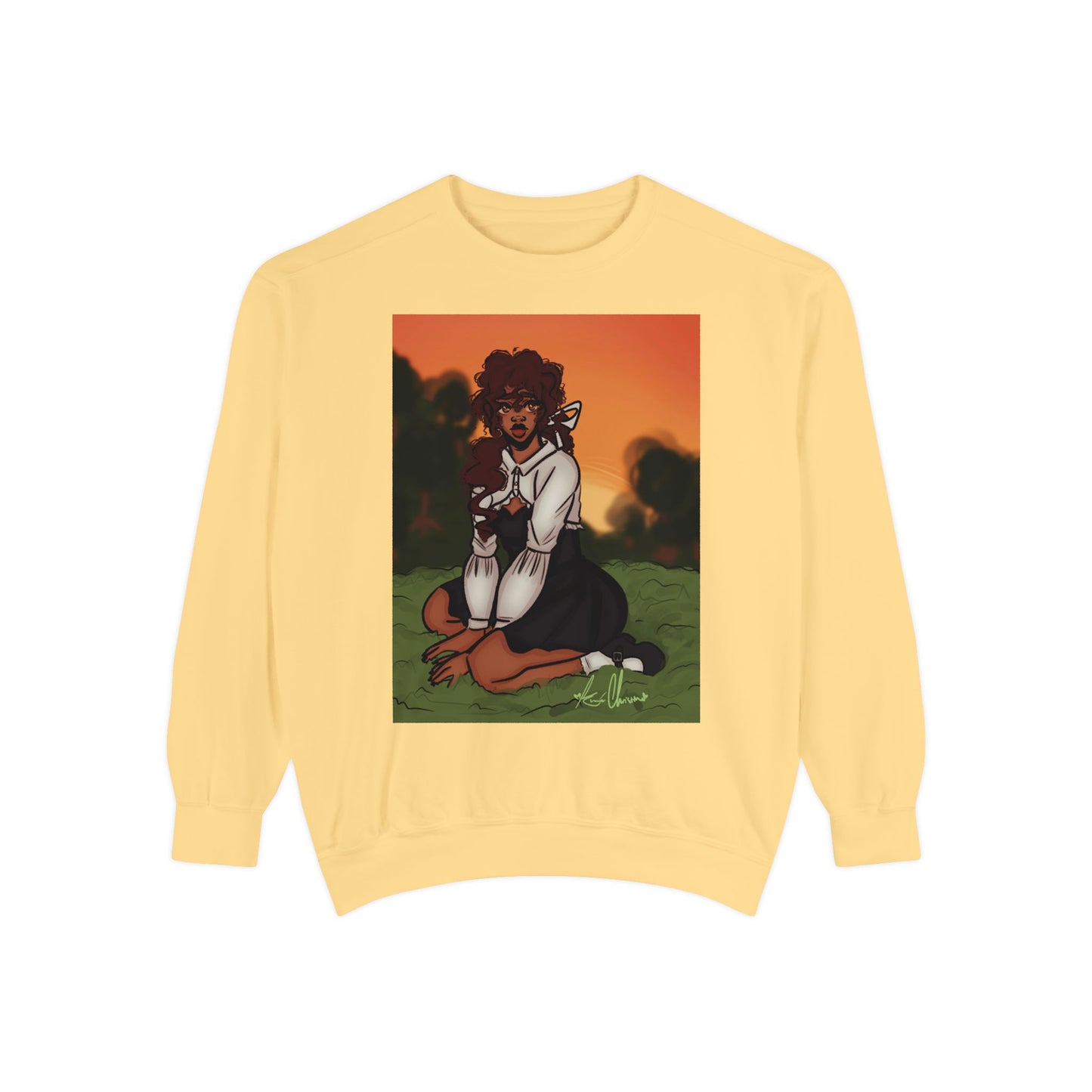Unisex Garment-Dyed Sweatshirt (Sunset)
