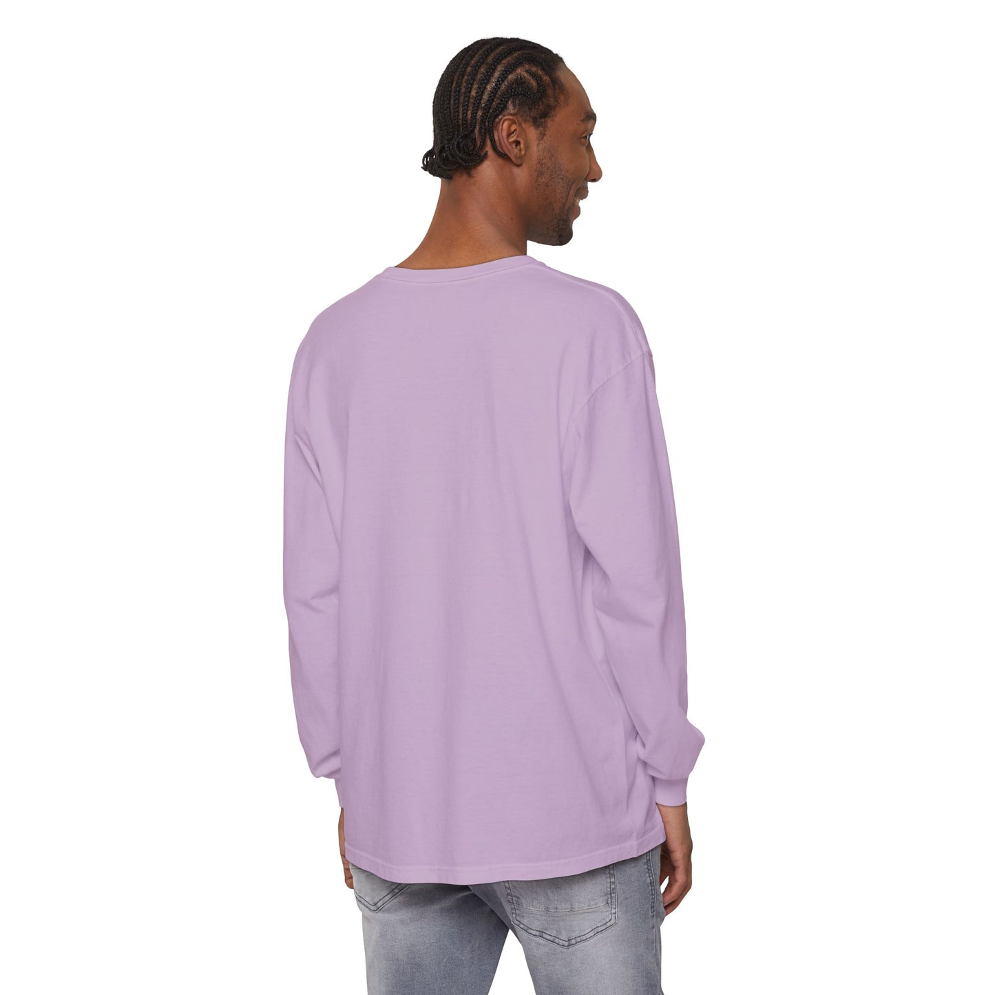 Unisex Garment-dyed Long Sleeve T-Shirt (Ballerina)