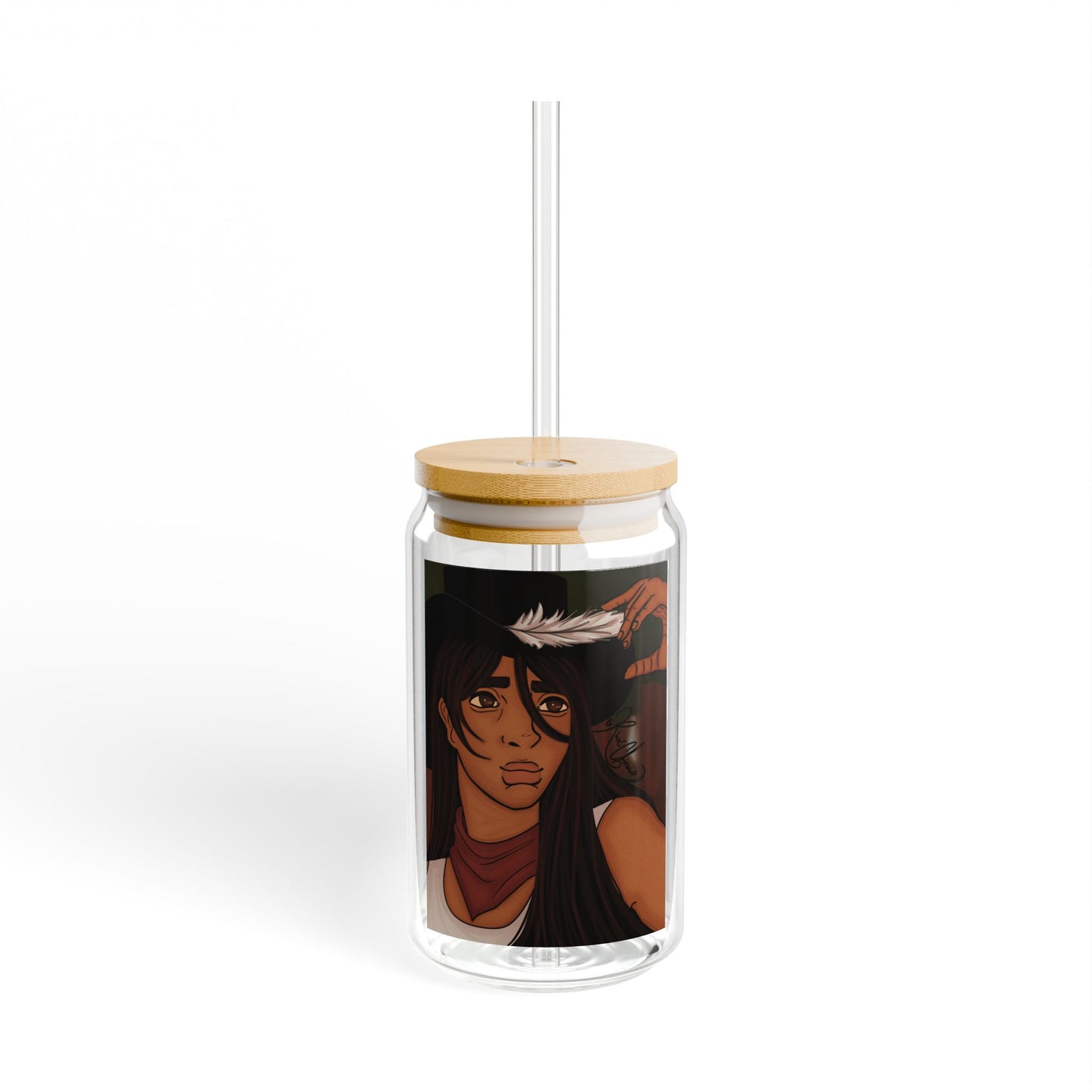 Sipper Glass, 16oz - Cowboy