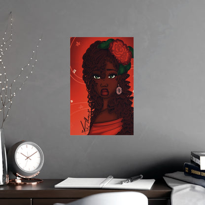Vertical Matte Poster - Rose