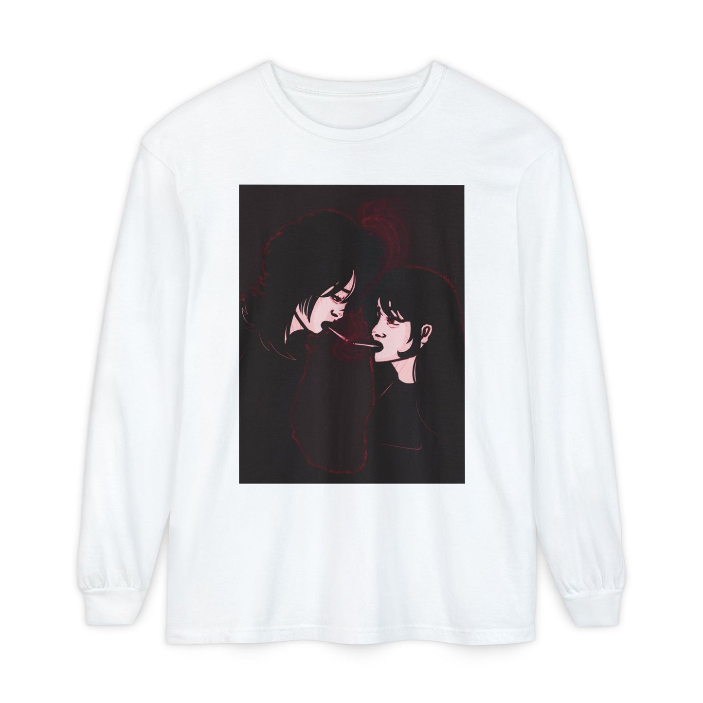 Unisex Garment-dyed Long Sleeve T-Shirt (Stardust)