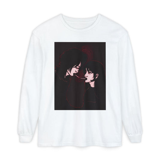 Unisex Garment-dyed Long Sleeve T-Shirt (Stardust)