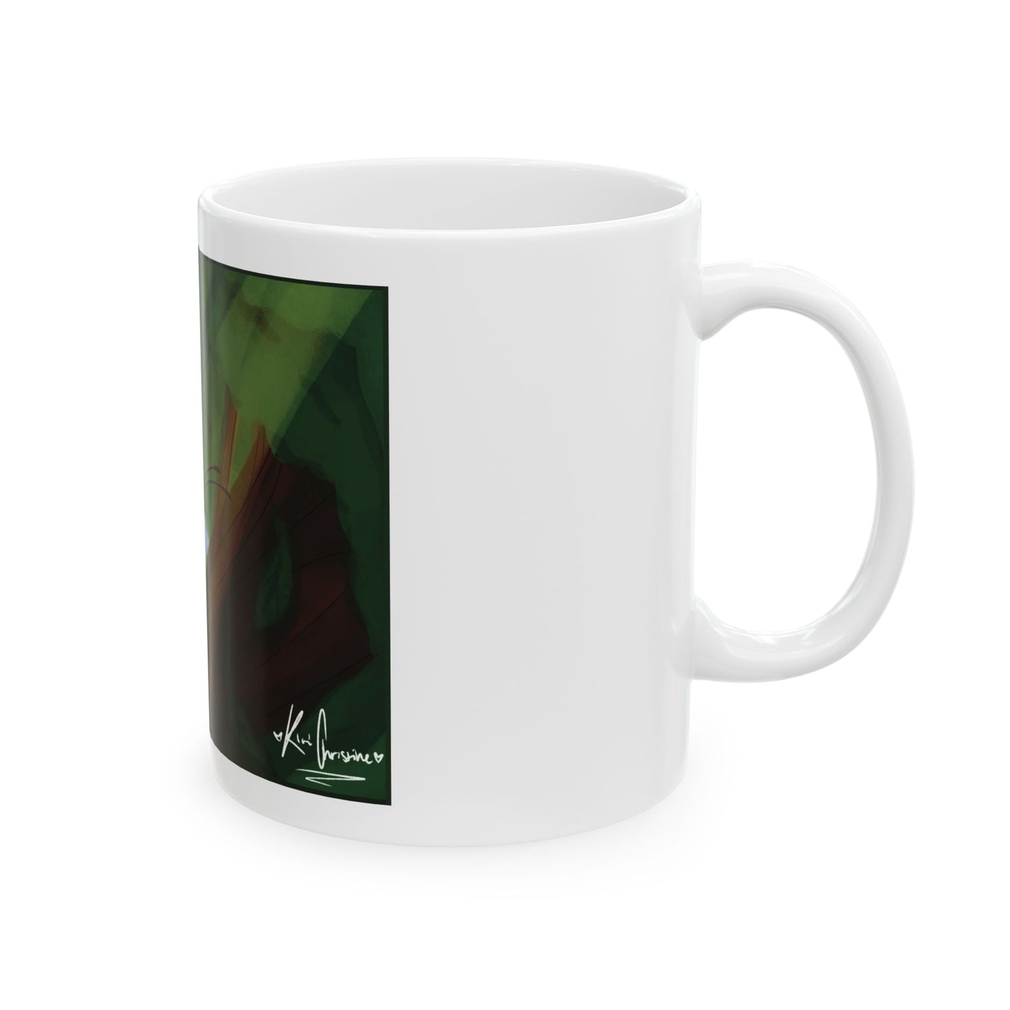 Ceramic Mug, (11oz, 15oz) - Blue Butterfly