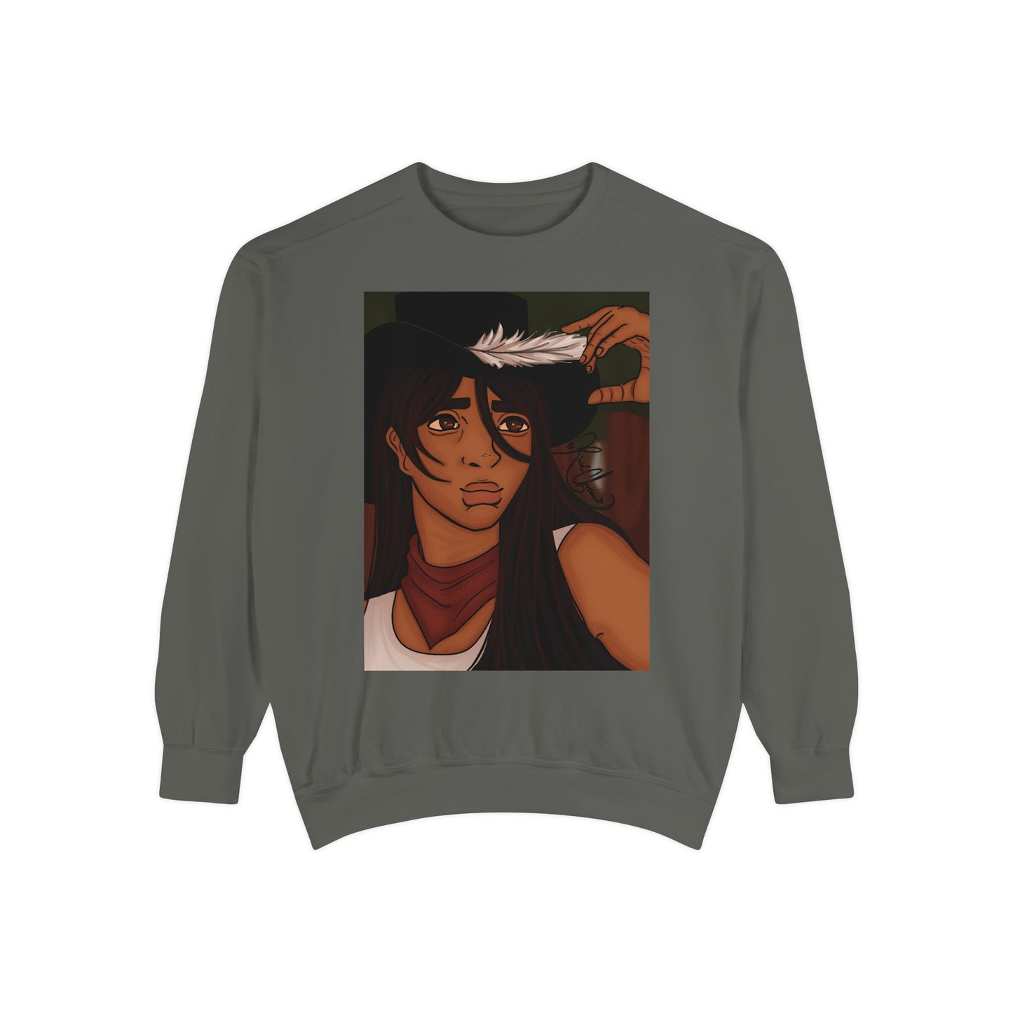 Unisex Garment-Dyed Sweatshirt (Cowboy)