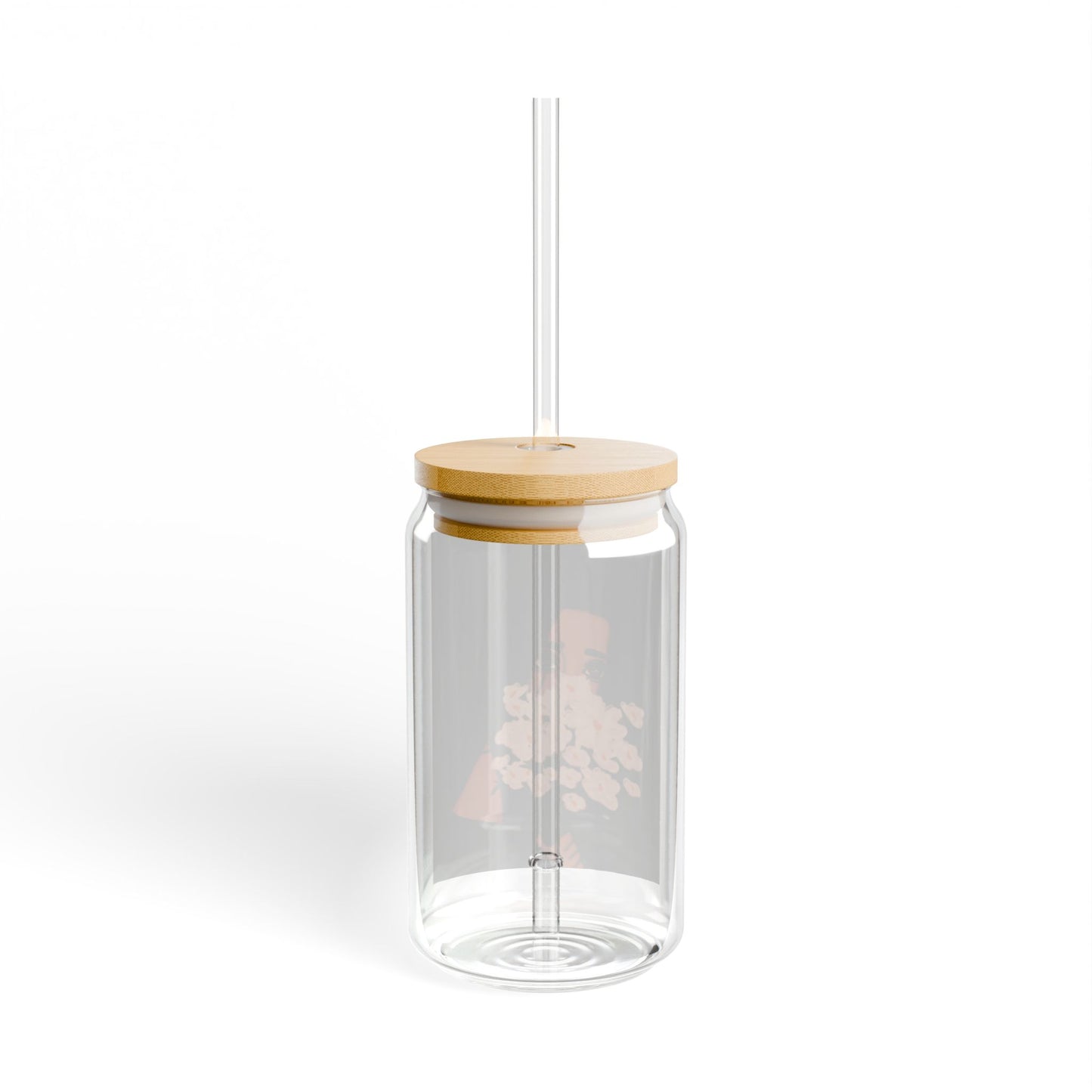Sipper Glass, 16oz - Flowers