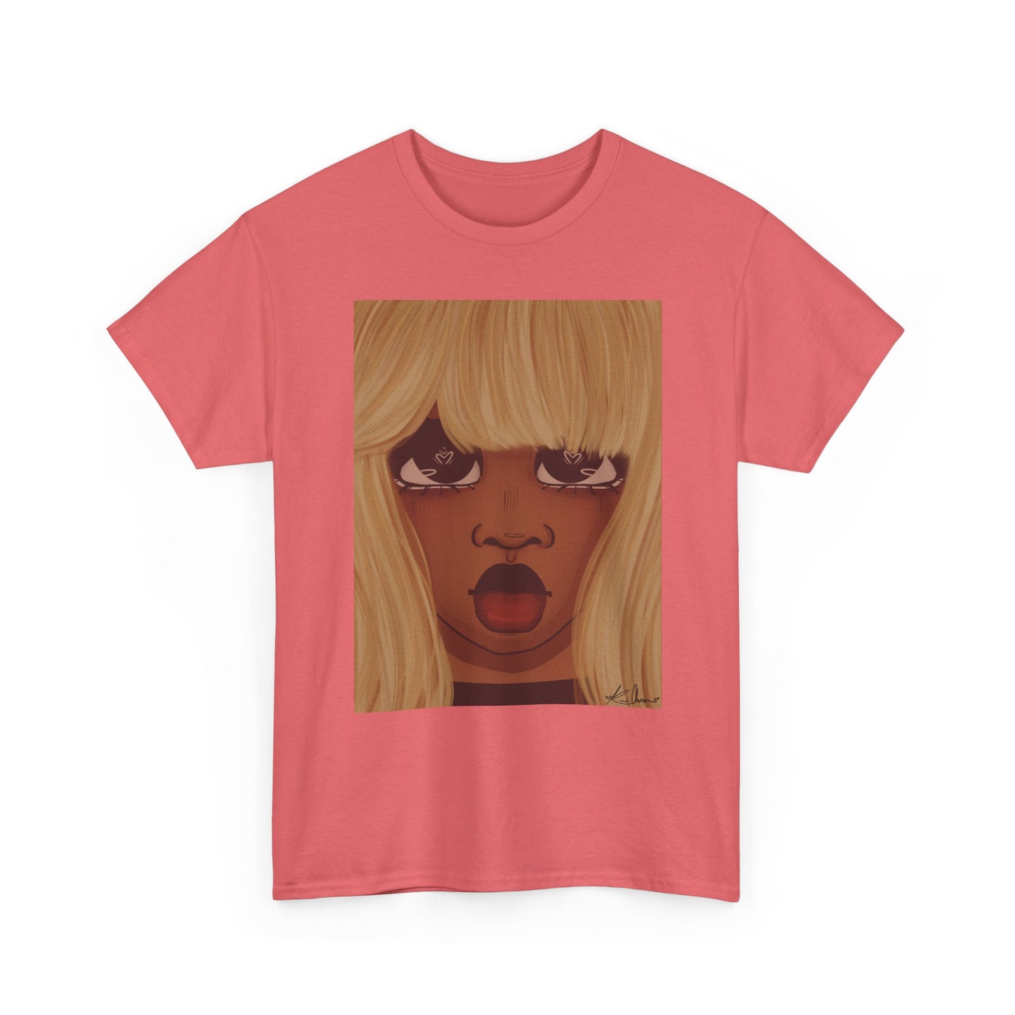 Unisex Heavy Cotton Tee (Heart Eyes)