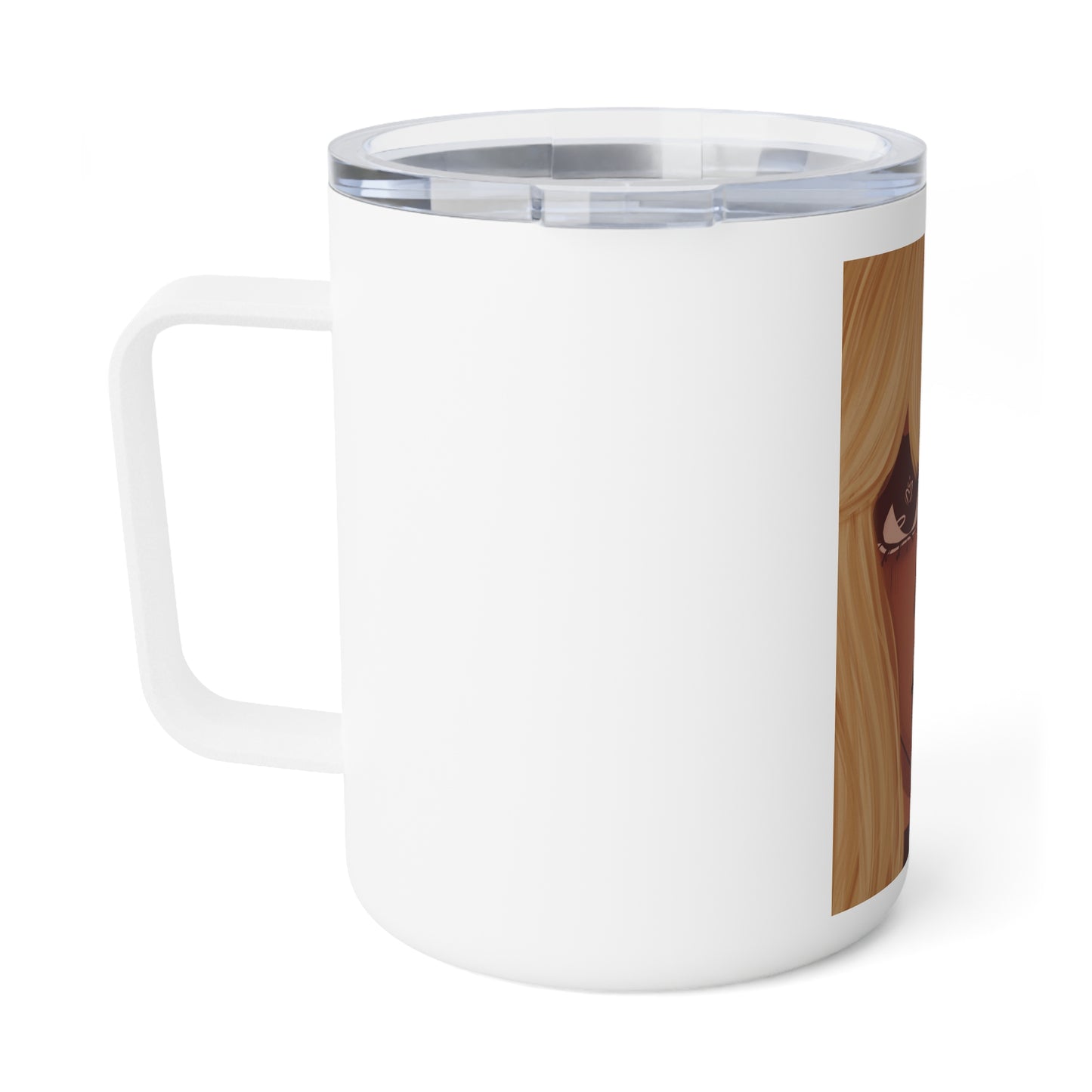 Insulated Coffee Mug, 10oz - Heart Eyes