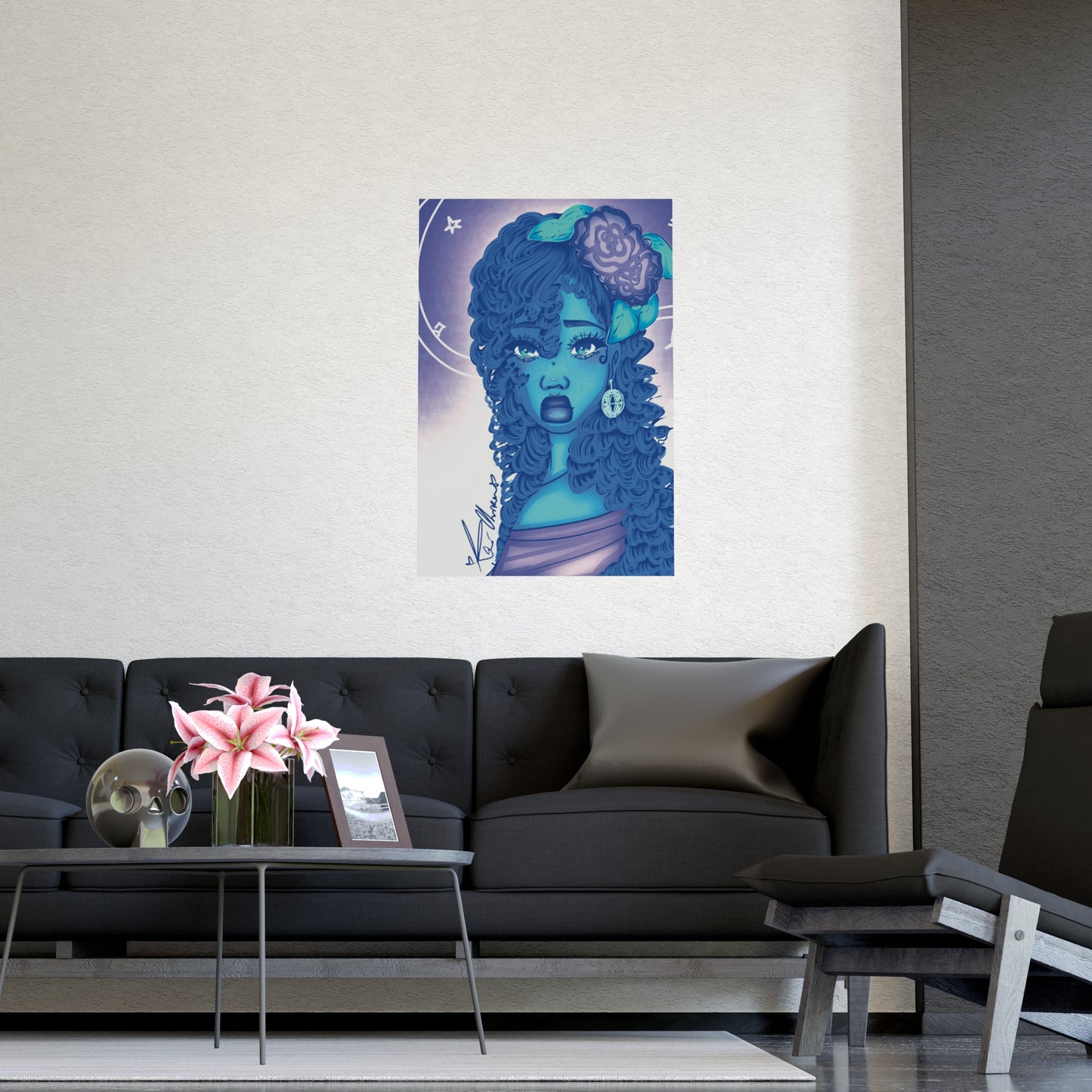 Vertical Matte Poster - Blue Rose
