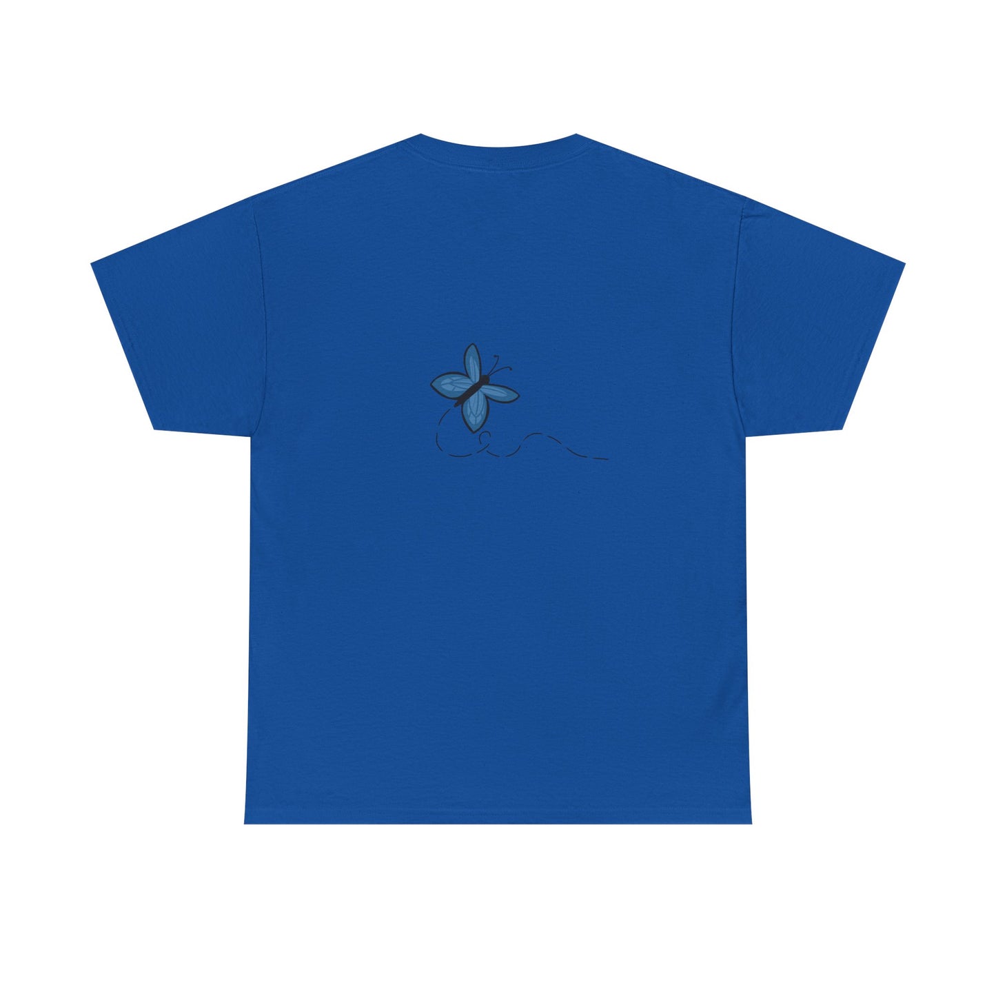 Unisex Heavy Cotton Tee (Blue Butterfly)