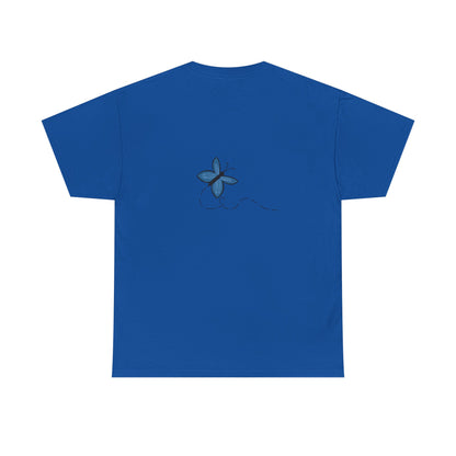Unisex Heavy Cotton Tee (Blue Butterfly)