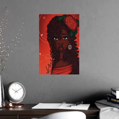 Vertical Matte Poster - Rose