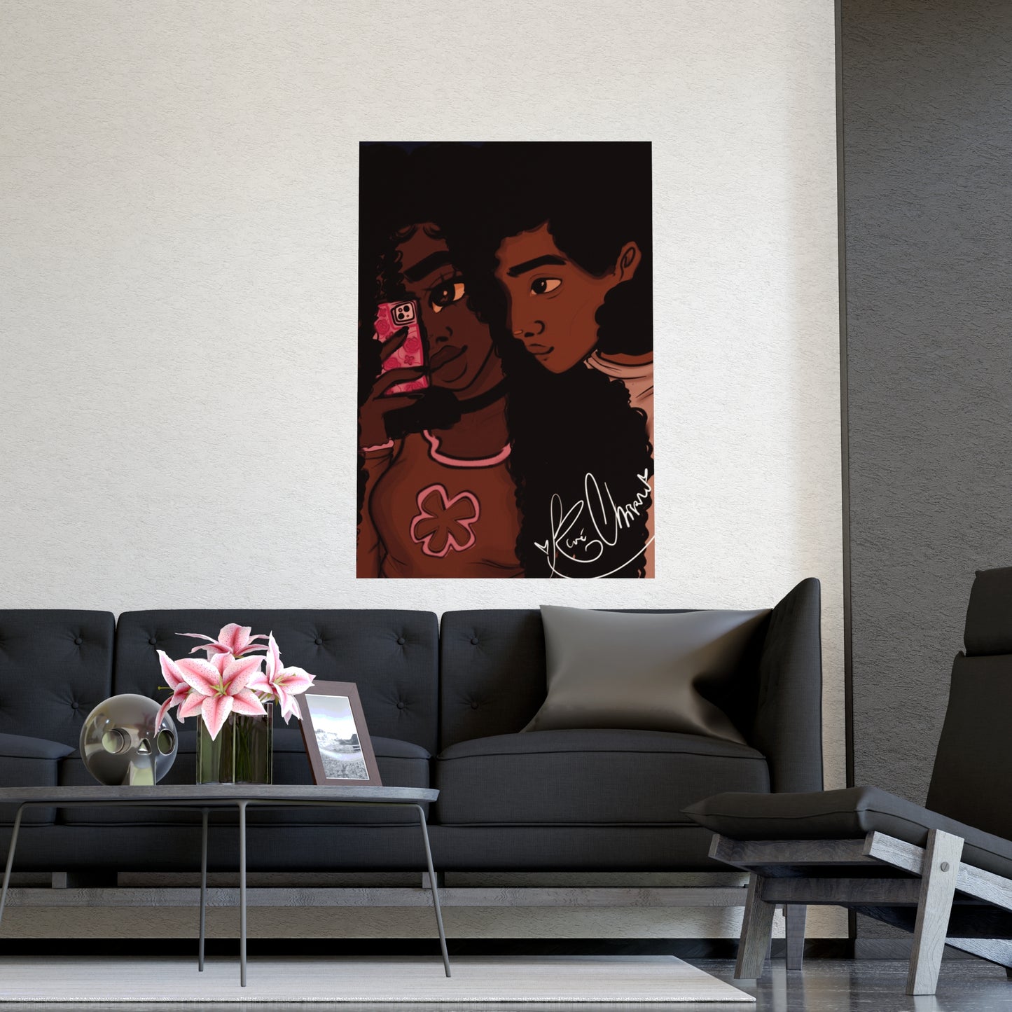 Vertical Matte Poster - Black Love