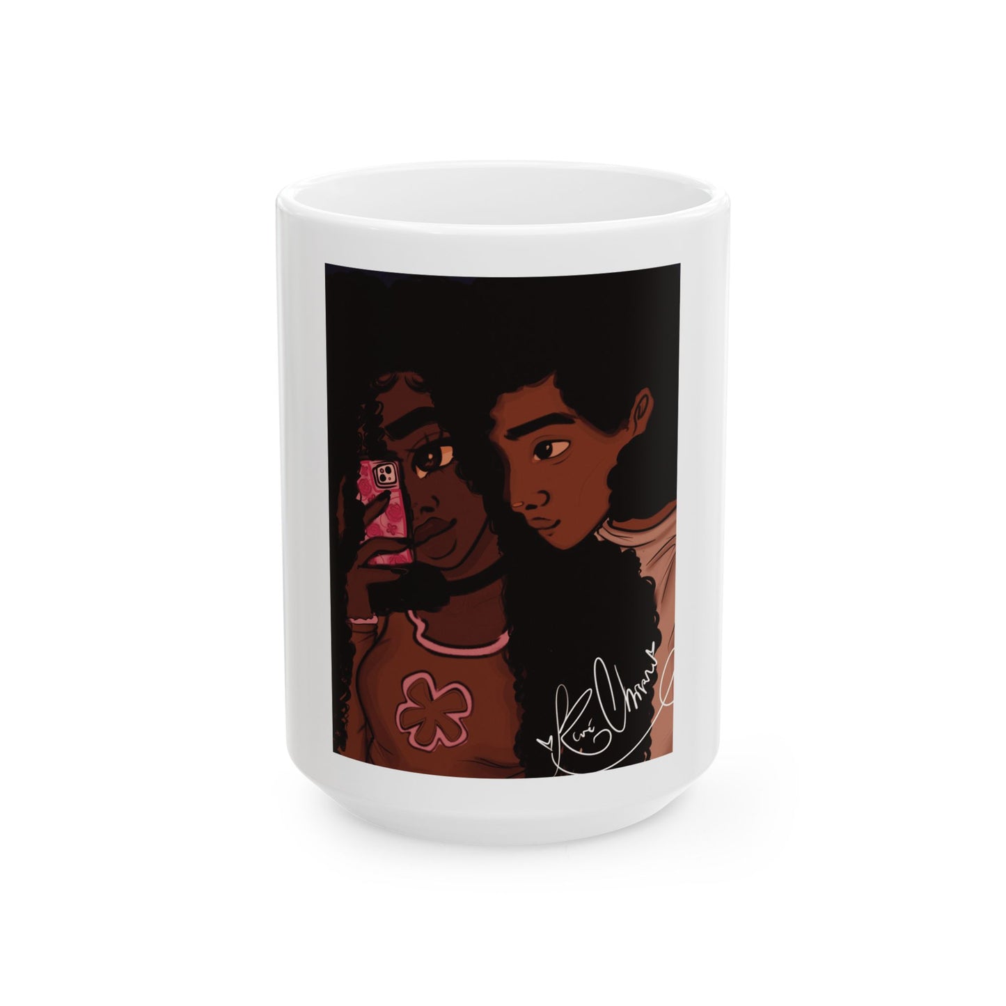 Ceramic Mug, (11oz, 15oz) - Black Love