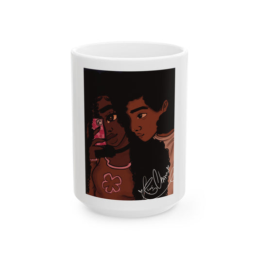 Ceramic Mug, (11oz, 15oz) - Black Love