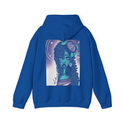 Unisex Heavy Blend™ Hooded Sweatshirt (Blue Rose)