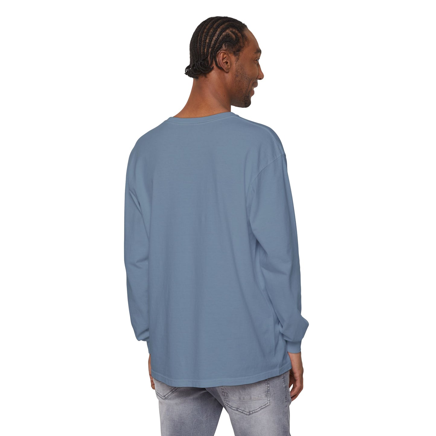 Unisex Garment-dyed Long Sleeve T-Shirt (Coffee)