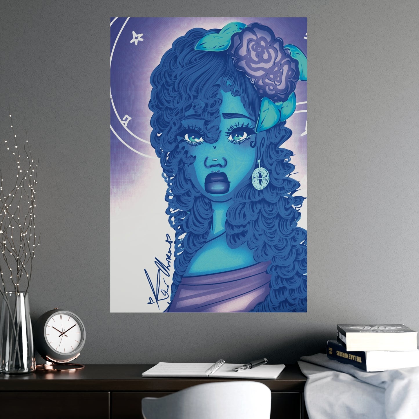 Vertical Matte Poster - Blue Rose