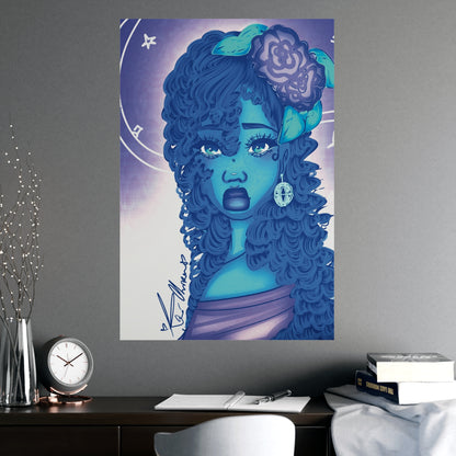 Vertical Matte Poster - Blue Rose