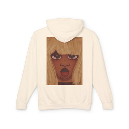 Unisex Lightweight Hooded Sweatshirt (Heart Eyes)