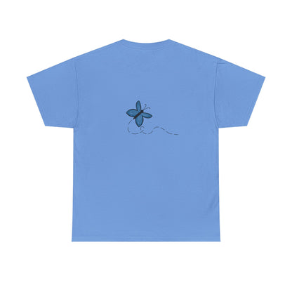 Unisex Heavy Cotton Tee (Blue Butterfly)