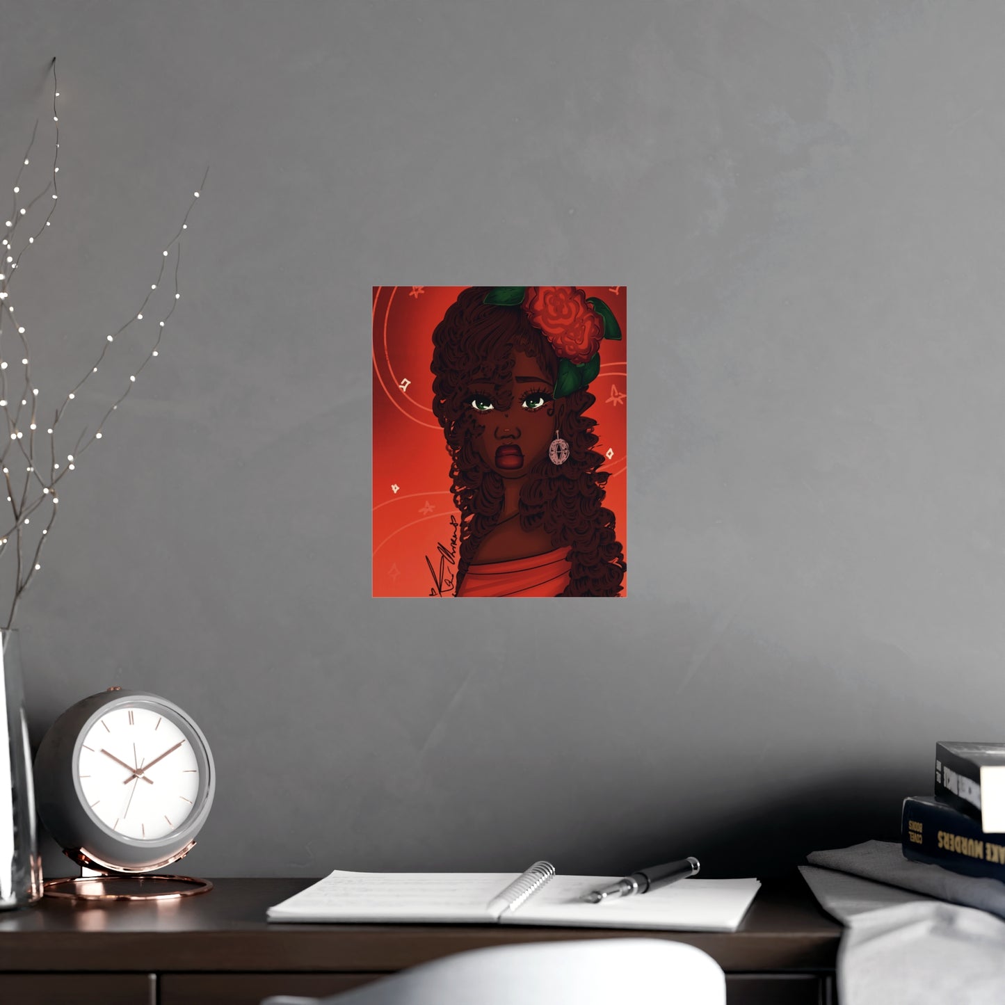 Vertical Matte Poster - Rose
