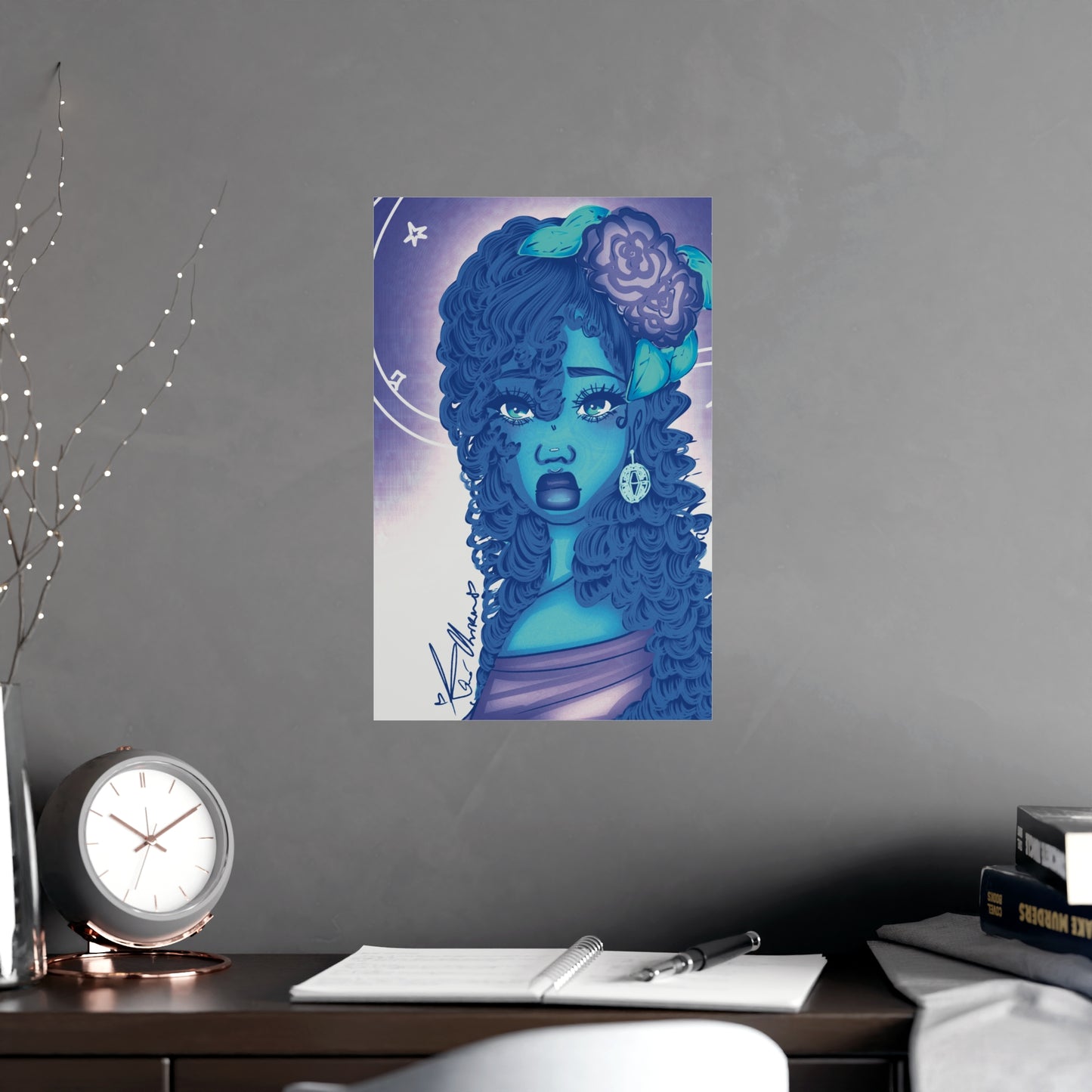 Vertical Matte Poster - Blue Rose