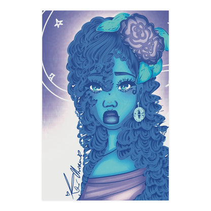 Vertical Matte Poster - Blue Rose