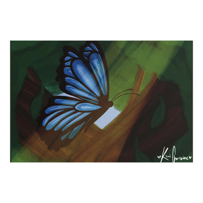 Horizontal Matte Poster - Blue Butterfly