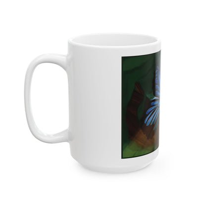 Ceramic Mug, (11oz, 15oz) - Blue Butterfly