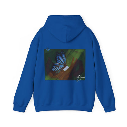 Unisex Heavy Blend™ Hooded Sweatshirt (Blue Butterfly)