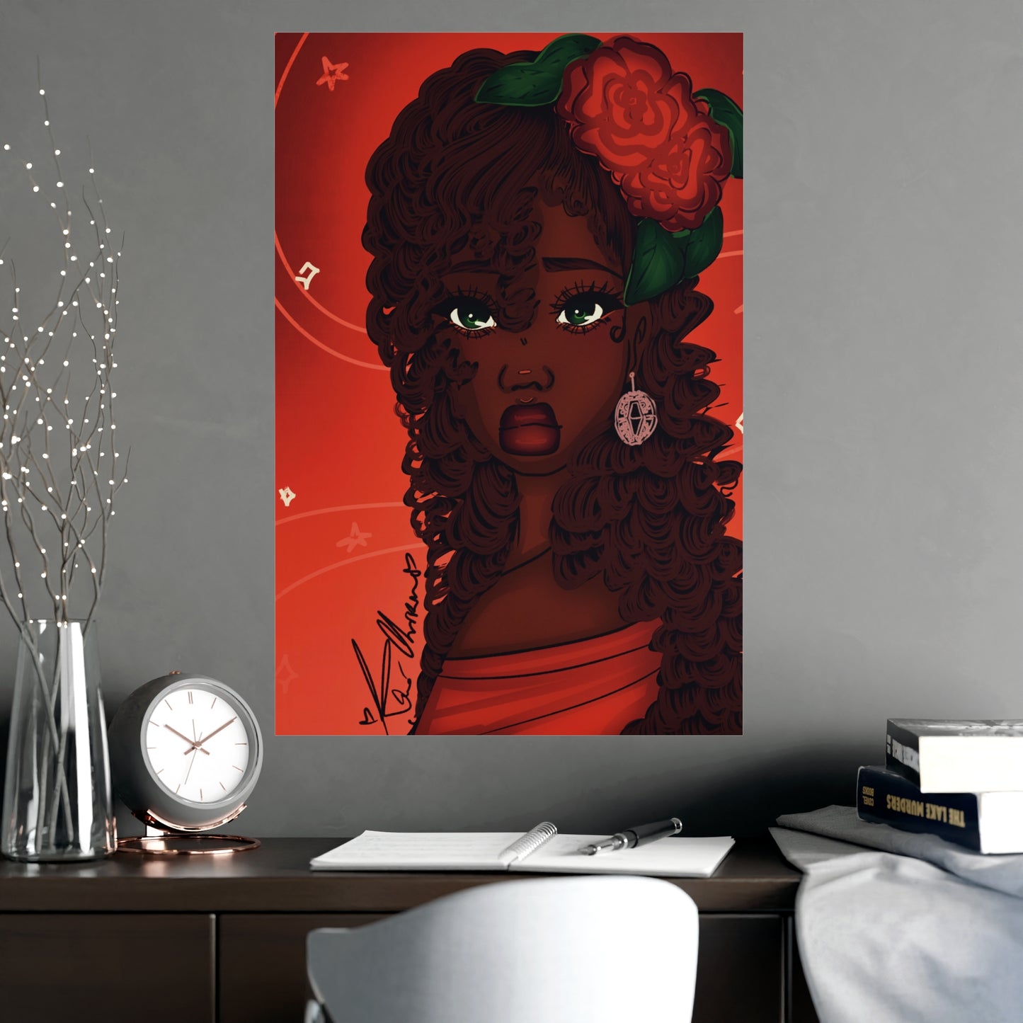 Vertical Matte Poster - Rose