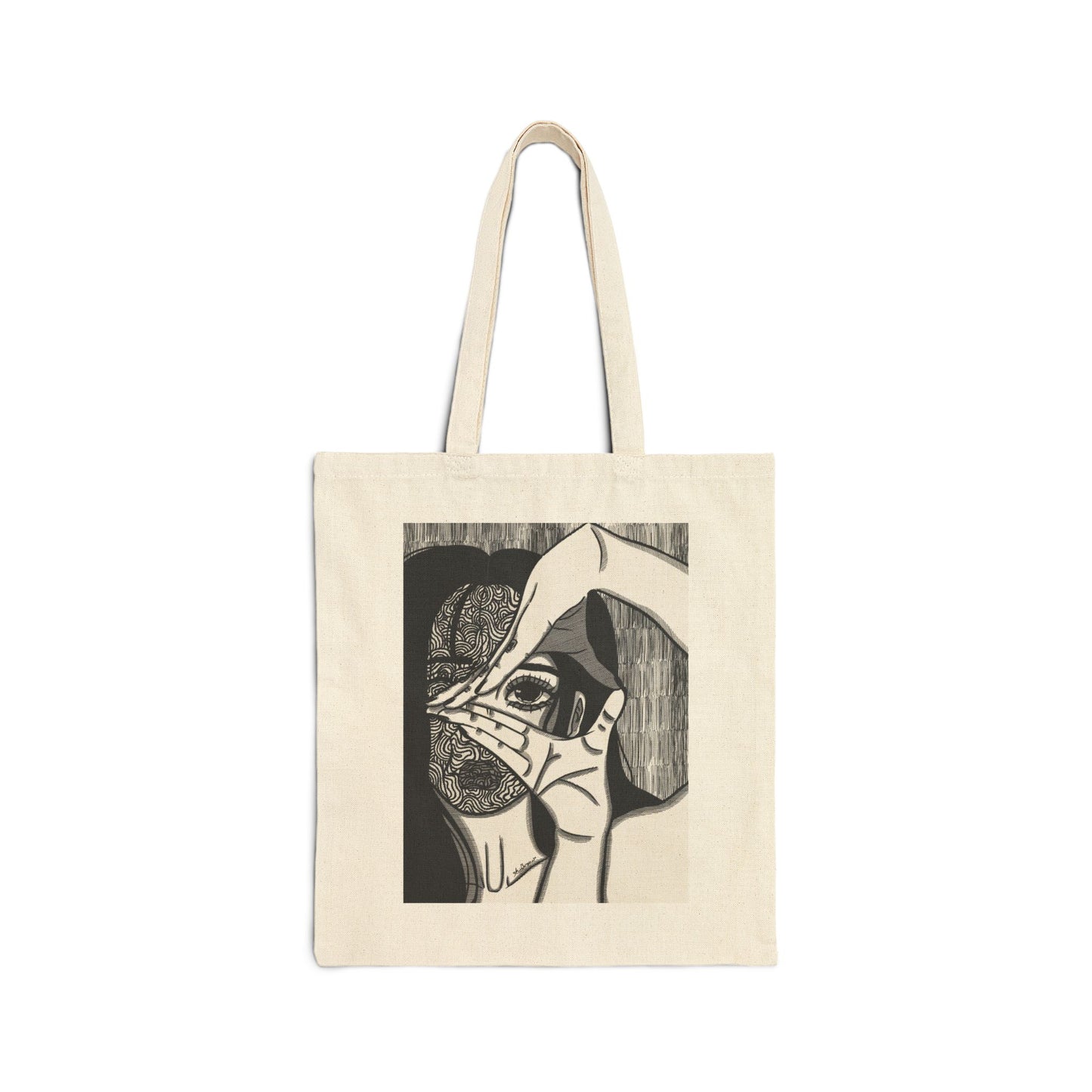 Cotton Canvas Tote Bag (Illusions)