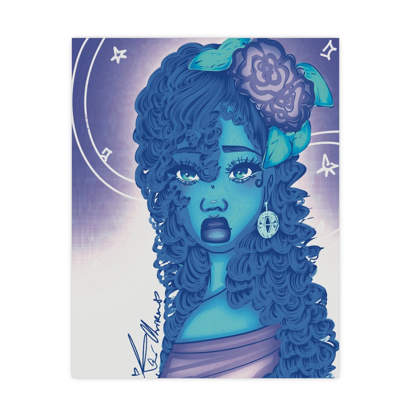 Vertical Matte Poster - Blue Rose