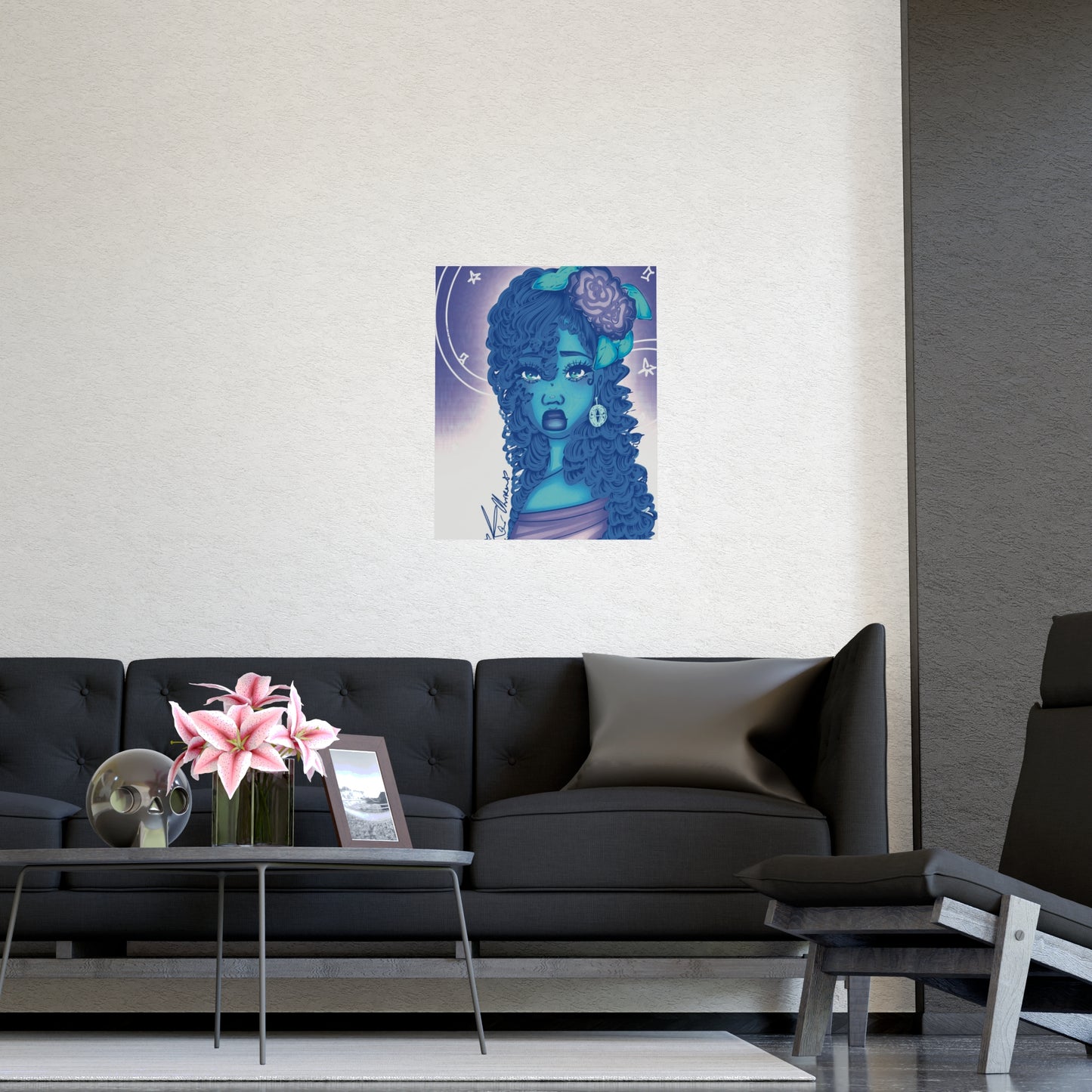 Vertical Matte Poster - Blue Rose