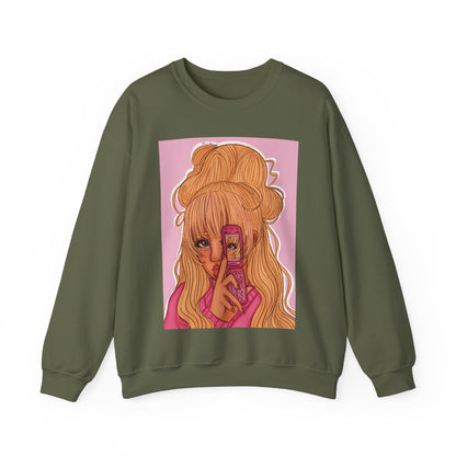 Unisex Heavy Blend™ Crewneck Sweatshirt (Pink 90’s Girl)