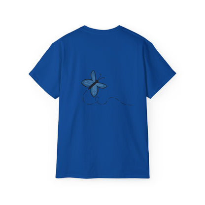 Unisex Ultra Cotton Tee (Blue Butterfly)