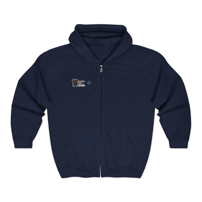 Unisex Zip Up Sweatshirt - Blue Butterfly