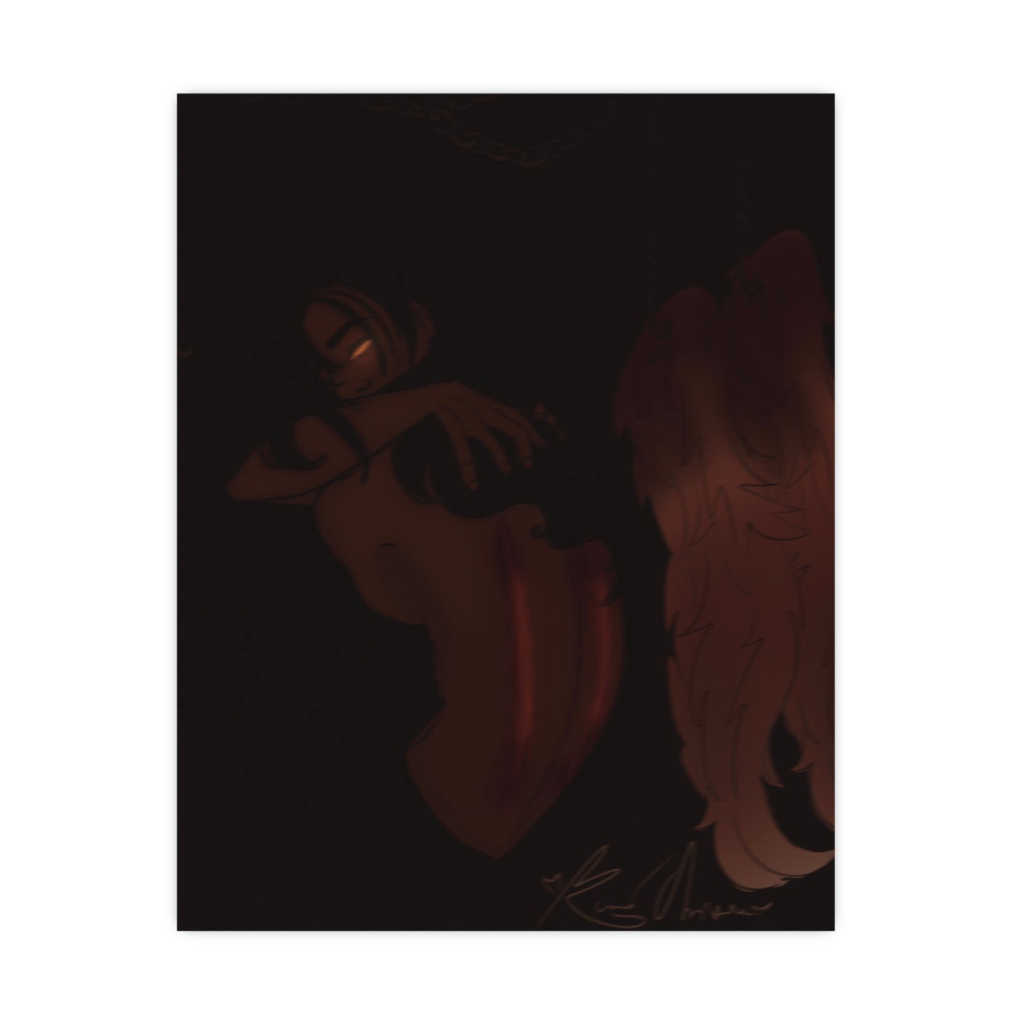Vertical Matte Poster - Wounded Angel