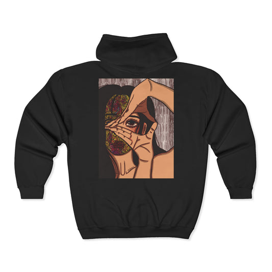 Unisex Zip Up Sweatshirt - Illusions [color]