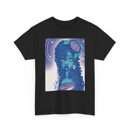 Unisex Heavy Cotton Tee (Blue Rose)