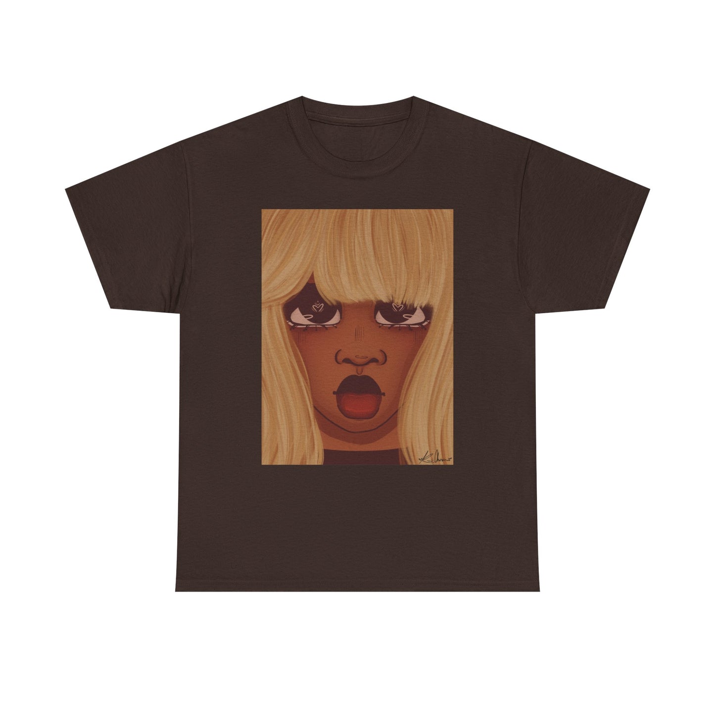 Unisex Heavy Cotton Tee (Heart Eyes)