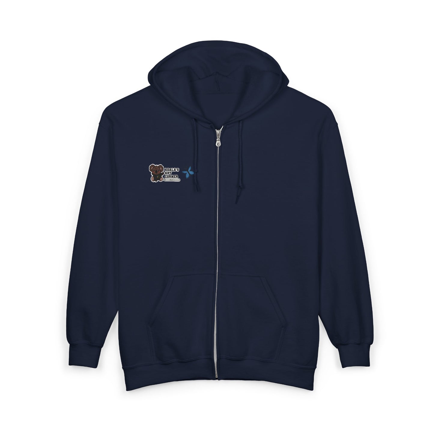 Unisex Zip Up Sweatshirt - Blue Butterfly