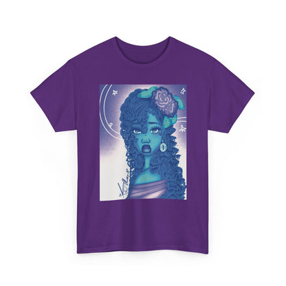 Unisex Heavy Cotton Tee (Blue Rose)