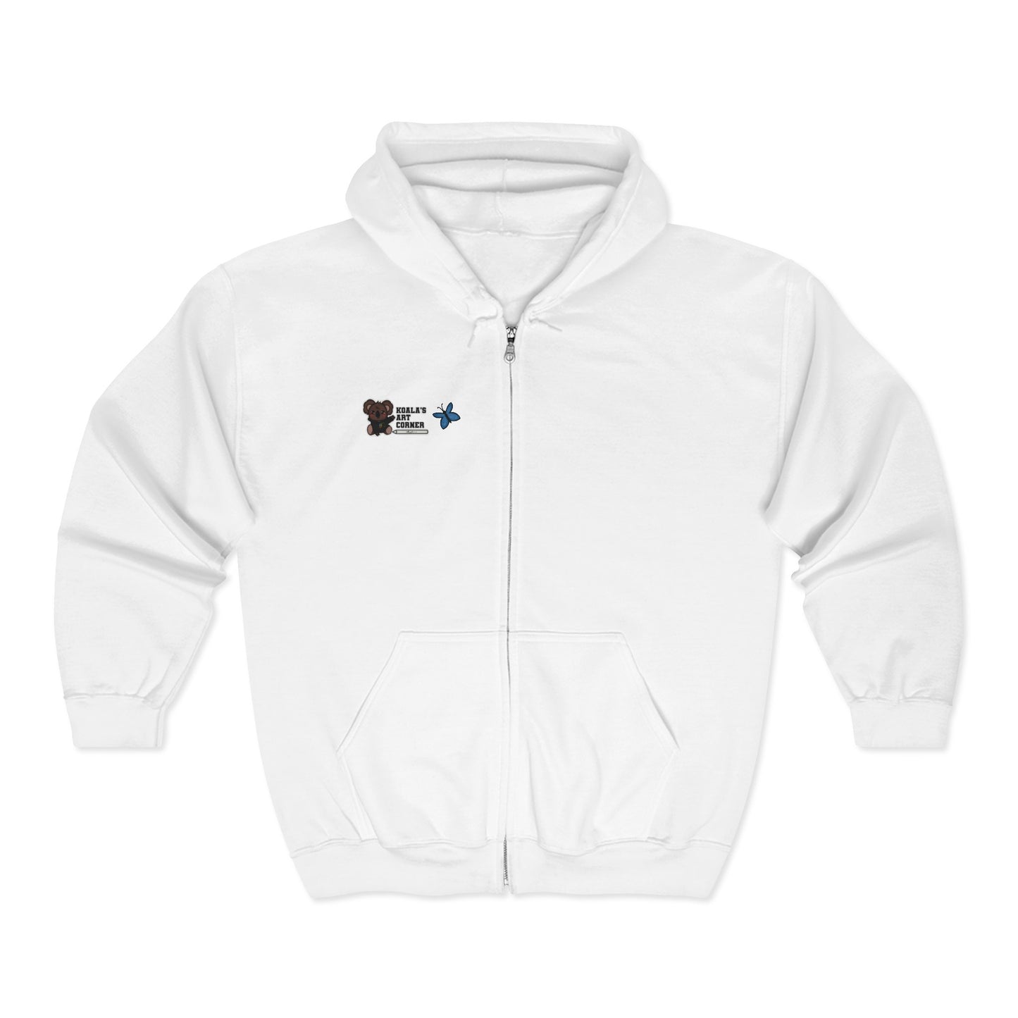 Unisex Zip Up Sweatshirt - Blue Butterfly