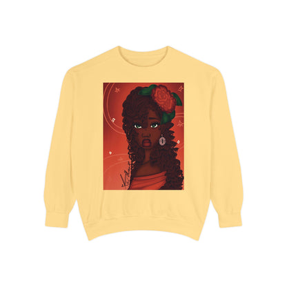 Unisex Garment-Dyed Sweatshirt (Rose)