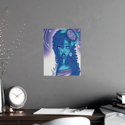 Vertical Matte Poster - Blue Rose
