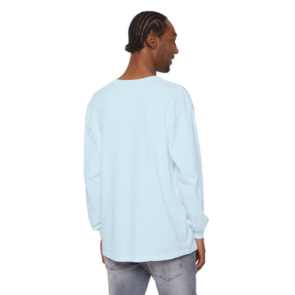 Unisex Garment-dyed Long Sleeve T-Shirt (Space)
